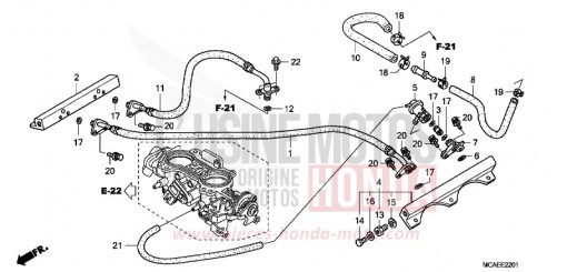 CORPS DE PAPILLON (TUBULURE) GL1800G de 2016
